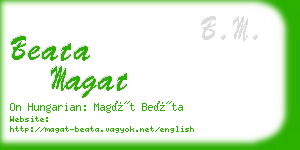 beata magat business card